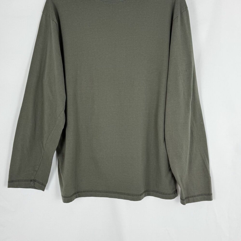 Woolrich Cotton Sweater  Mens Size M Long Sleeve Green V Neck - Picture 8 of 11